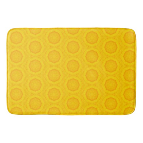 Pineapple Slice Bright Yellow Tropical Fruit Cute Bath Mat