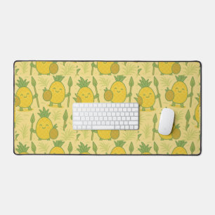 Pineapple Spearheads Tropical Warrior Desk Mat