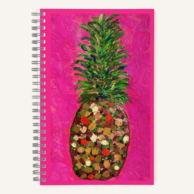 Pineapple Spiral Notebook (Hard Cover) (Front)