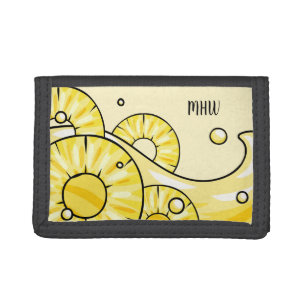 Pineapple Splash custom monogram wallets