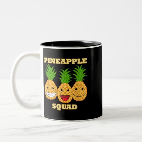 Pineapple Squad Exotic Fruits Vitamin Healthy Two_Tone Coffee Mug