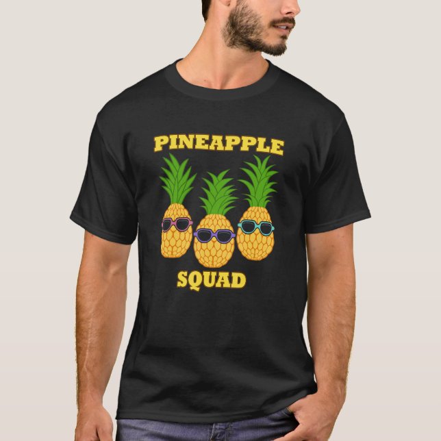 Pineapple Squad Team Healthy Food Vitamins T-Shirt (Front)