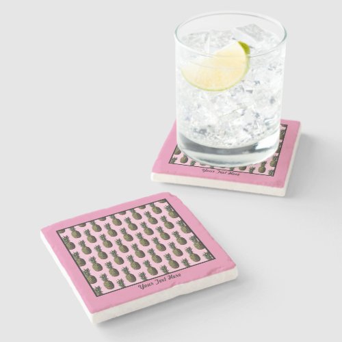 Pineapple Stone Coaster _ Personalization Option