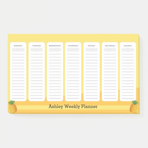 Pineapple Style Weekly Planner Post_it Notes