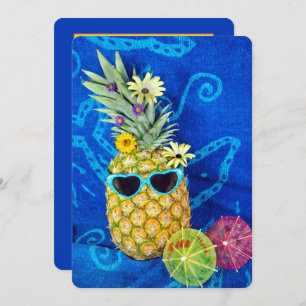 Pineapple Summer Beach Party Invitation
