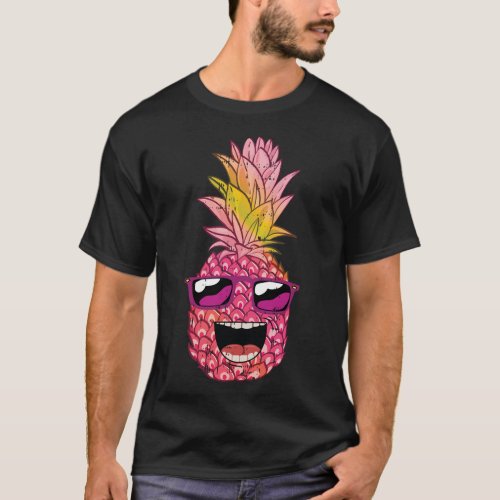 Pineapple Summer Hawaiian Party Funny Fruit Lover  T_Shirt