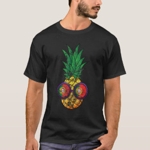 Pineapple Summer Retro Portugal Flag T-Shirt
