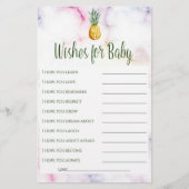 Pineapple Summer Wishes for Baby Baby Shower Game (Front)