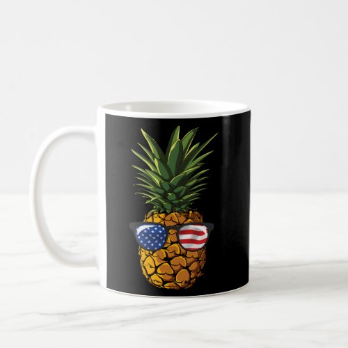 Pineapple Sunglasses 4Th Of July Aloha Beaches Coffee Mug