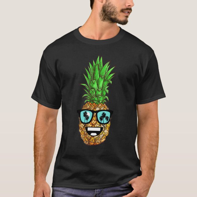 Pineapple Sunglasses Aloha Beaches Hawaii Hawaiian T-Shirt (Front)