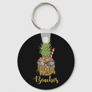 Pineapple Sunglasses Aloha Beaches Hawaiian Hawaii Keychain