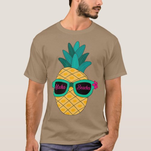 Pineapple Sunglasses  Aloha Beaches Hawaiian T_Shirt