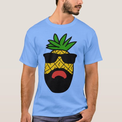 Pineapple Sunglasses Bearded Fruit Fashion T_Shirt