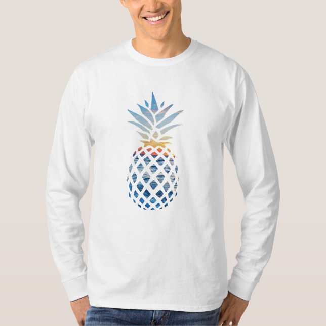 Pineapple Sunset Seaview Elegant Graphic T-Shirt (Front)