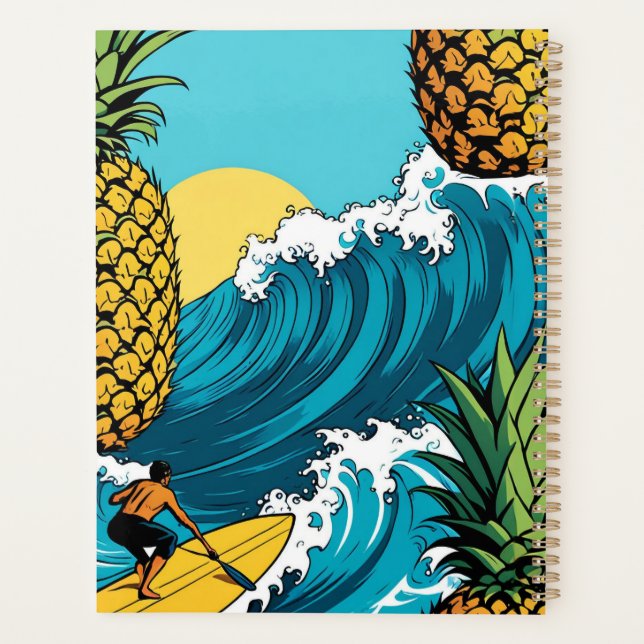 Pineapple Surfer: Summer Tropical Adventure Planner (Back)
