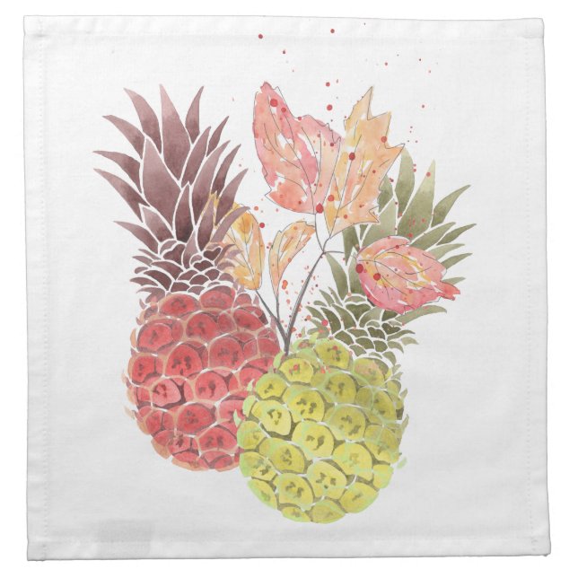 Pineapple, sweet couple. cloth napkin (Front)