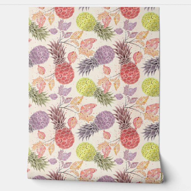 Pineapple, sweet couple wallpaper  (Unrolling)