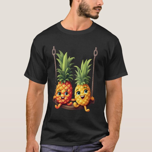 Pineapple Swinger Pineapples Swinging Swinger Men  T-Shirt (Front)