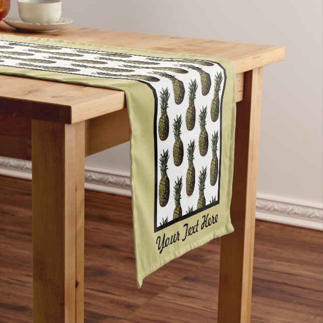 Pineapple Table Runner - Optional Personalization (In Situ)