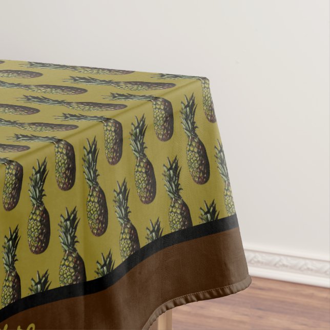 Pineapple Tablecloth - Optional Personalization (In Situ)