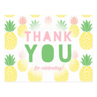 Pineapple Thank You Postcards | Zazzle