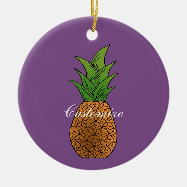 Pineapple Thunder_Cove Ceramic Ornament (Front)