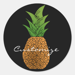 Pineapple Thunder_Cove Classic Round Sticker