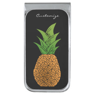 Pineapple Thunder_Cove Silver Finish Money Clip