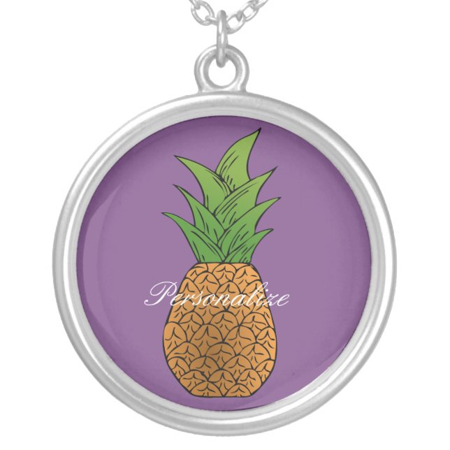 Pineapple Thunder_Cove Silver Plated Necklace (Front)