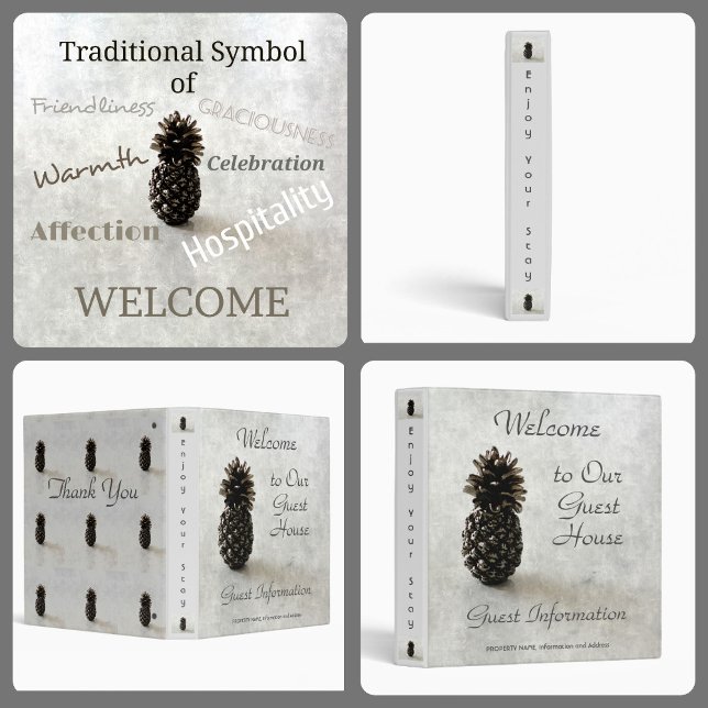Pineapple Traditional Welcome Guest Information Gr 3 Ring Binder (Creator Uploaded)