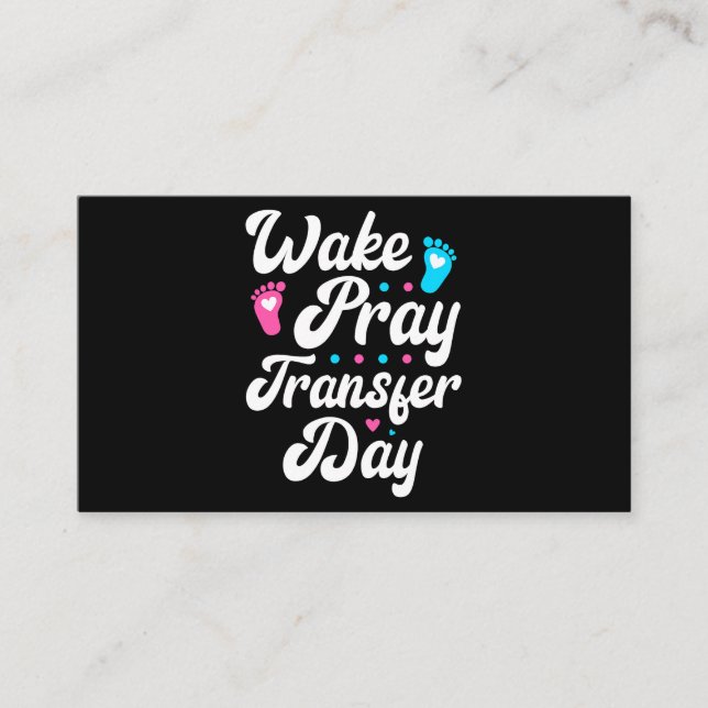 Pineapple Transfer Day IVF Embabies Wake Pray Tran Business Card (Front)