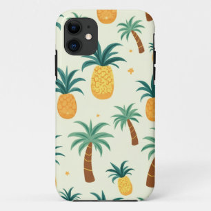 Pineapple & tree pattern design iphone 11 cases