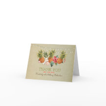 pineapple tropical beach wedding thank you