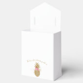Pineapple Tropical Floral Bridal Shower Favor Boxes (Opened)