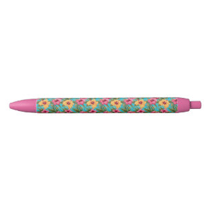 Pineapple tropical floral pen