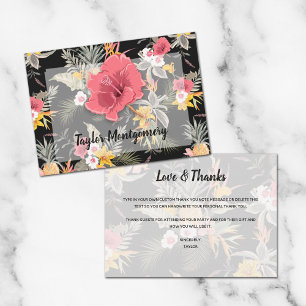 Pineapple Tropical Floral Thank You Card