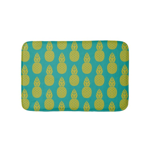 Pineapple Tropical Fruit Bathroom Mat (Front)