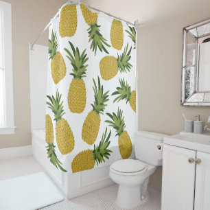 Pineapple Tropical Fruit Design Shower Curtain