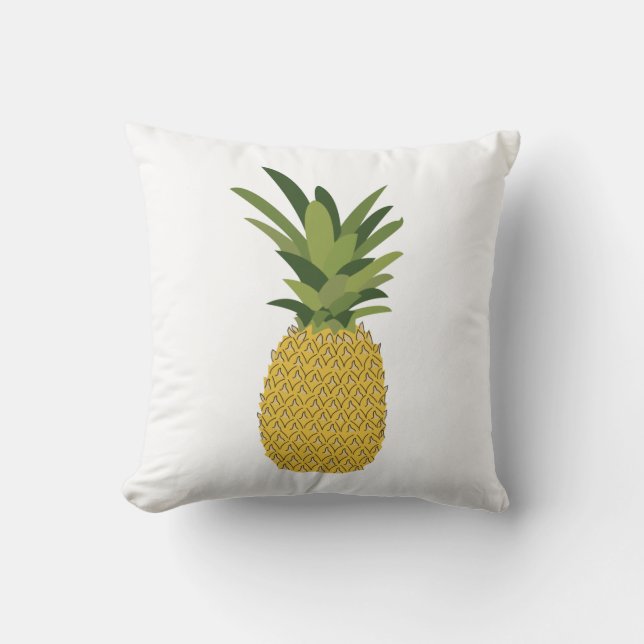 Pineapple Tropical Fruit Design Throw Pillow (Front)