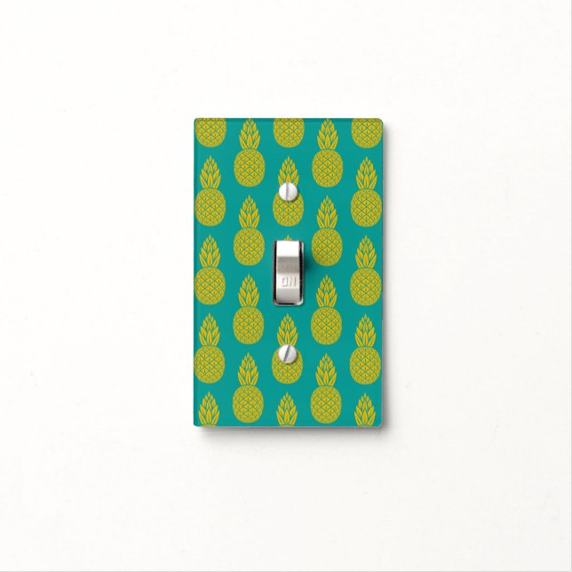 Pineapple Tropical Fruit Light Switch Cover (In Situ)
