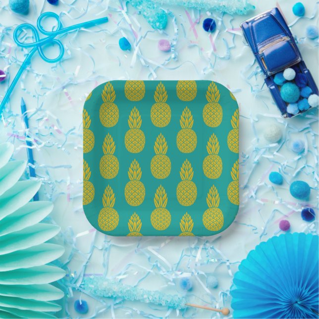 Pineapple Tropical Fruit Paper Plates (Party)