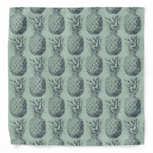 Pineapple, tropical fruit pattern design bandana