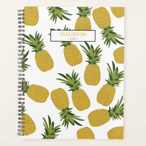 Pineapple Tropical Fruit Pattern Diary Planner