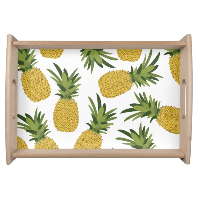 Pineapple Tropical Fruit Pattern Serving Tray (Front)