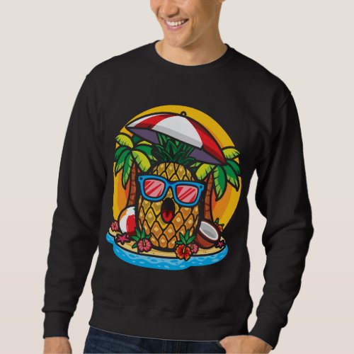 Pineapple Tropical Hawaiian Pineapple Lover Sungla Sweatshirt