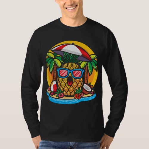 Pineapple Tropical Hawaiian Pineapple Lover Sungla T_Shirt