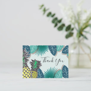 Pineapple Tropical Leaf Thank You Card