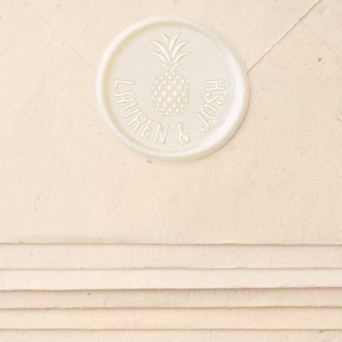 Pineapple Tropical Personalized Monogram Wax Seal Sticker