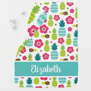 Pineapple Tropical Summer Baby Blanket