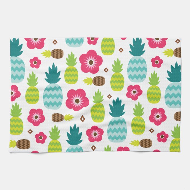 Pineapple Tropical Summer Kitchen Towel (Horizontal)
